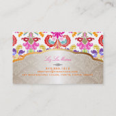 PixDezinesDamast/mehrfarbig Visitenkarte (Rückseite)