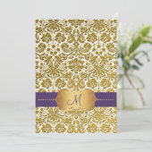 PixDezinesDesiree Damask/DIY Hintergrund Einladung (Stehend Vorderseite)