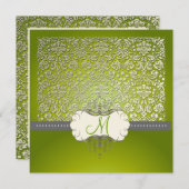 PixDezinesDesiree Damask/DIY Hintergrund Einladung (Vorne/Hinten)