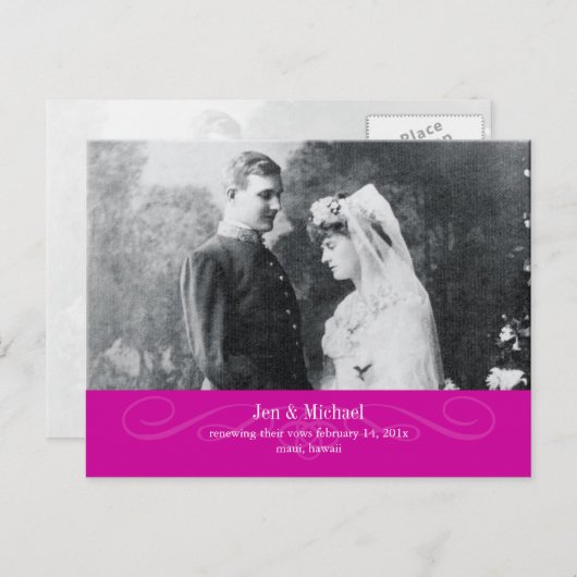 PixDezinesErneuerung der Stimmen, Save the Date/DI Ankündigungspostkarte (Vorne/Hinten)