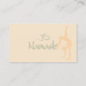 PixDezinesFarbtöne+Schriftart Meditation+om Symbol Visitenkarte (Rückseite)