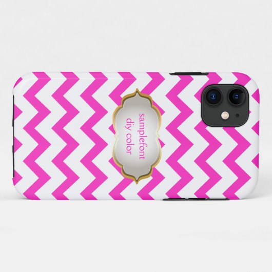 PixDezinesFarbtöne/weiß Zickzack Case-Mate iPhone Hülle (Rückseite (Horizontal))