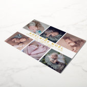 PixDezinesGeburtsankündigung Gold Folieneinladung (Gedreht)