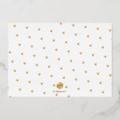 PixDezinesGeburtsankündigung Gold Folieneinladung (Rückseite)