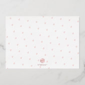 PixDezinesGeburtsankündigung Rose Gold Folieneinladung (Rückseite)