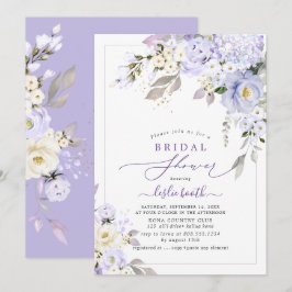 PixDezinesH2 Lila Hydrangea Rose Brautparty Einladung