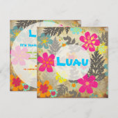 PixDezinesHayan-Dschungel/DIY-Hintergrundfarbe Einladung (Vorne/Hinten)