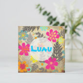 PixDezinesHayan-Dschungel/DIY-Hintergrundfarbe Einladung (Stehend Vorderseite)