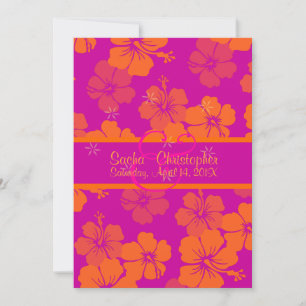 PixDezinesJenseits, Mandarine Leis/Hibiskus Einladung