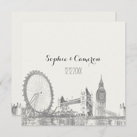 PixDezineslondon/DIY Hintergrundfarbe Einladung (Vorne/Hinten)