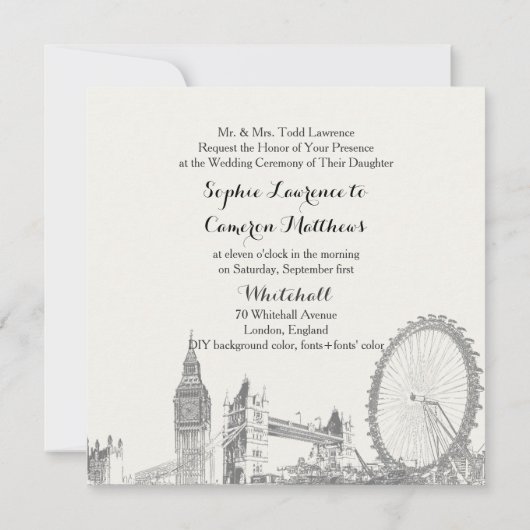 PixDezineslondon/DIY Hintergrundfarbe Einladung (Rückseite)