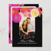 PixDezinesLterns Save the Date Ankündigungspostkarte (Vorne/Hinten)