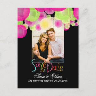 PixDezinesLterns Save the Date Ankündigungspostkarte