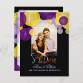 PixDezinesLterns Save the Date Ankündigungspostkarte (Vorne/Hinten)