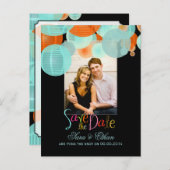 PixDezinesLterns Save the Date Ankündigungspostkarte (Vorne/Hinten)