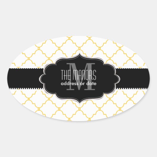 PixDezinesMarokkaner Trellis/DIY-Farben Ovaler Aufkleber (Vorderseite)