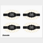 PixDezinesMarokkaner Trellis/DIY-Farben Ovaler Aufkleber (Blatt)