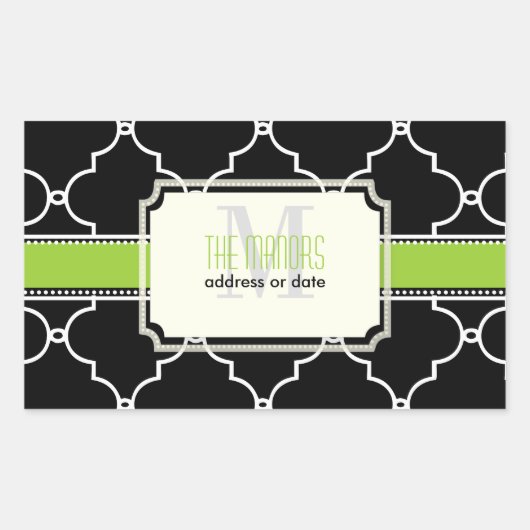 PixDezinesMarokkaner Trellis/DIY-Farben Rechteckiger Aufkleber (Vorderseite)