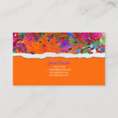 PixDezinesNeon Retro-Wirbel/Farbton Visitenkarte (Rückseite)