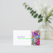 PixDezinesNeon Retro-Wirbel/Farbton Visitenkarte (Stehend Vorderseite)