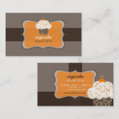 PixDezinesOrangenschokoladenkuchen/Pâtisserie Visitenkarte (Vorne/Hinten)