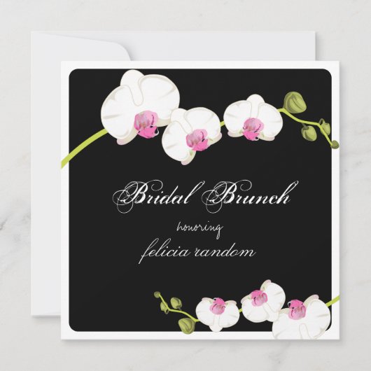 PixDezinesOrchid/Bridal-Brunch/DJ-Hintergrund Einladung (Vorderseite)
