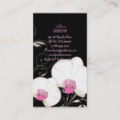 PixDezinesOrchid+Wirbel/Farbtöne Visitenkarte (Rückseite)