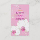 PixDezinesOrchid+Wirbel/Farbtöne Visitenkarte (Rückseite)