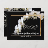 PixDezinesOrchids/Phalaenopsis RSVP Karte (Vorne/Hinten)