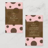 PixDezinesPolka-Punkte/DIY-Hintergrundfarbe Visitenkarte (Vorne/Hinten)