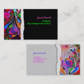 PixDezinesRetro-Wirbel/Farbhintergrund Visitenkarte (Vorne/Hinten)