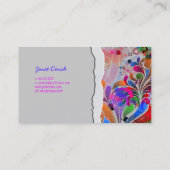 PixDezinesRetro-Wirbel/Farbhintergrund Visitenkarte (Rückseite)