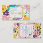 PixDezinesRetrotropische Blume/DIY-Farbton Visitenkarte (Vorne/Hinten)