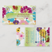 PixDezinesRetrotropische Blume/DIY-Farbton Visitenkarte (Vorne/Hinten)