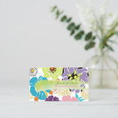 PixDezinesRetrotropische Blume/DIY-Farbton Visitenkarte (Stehend Vorderseite)