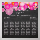 PixDezinesRosa/Orange/Lanterns/Sitzdiagramm Poster (Vorne)