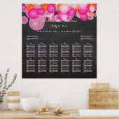 PixDezinesRosa/Orange/Lanterns/Sitzdiagramm Poster (Küche)