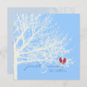 PixDezinesSchneefälle/Winter-/Tageshintergrund Einladung (Vorne/Hinten)