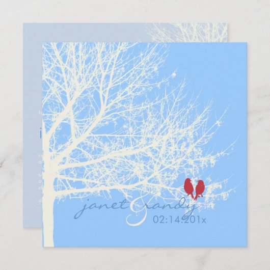 PixDezinesSchneefälle/Winter-/Tageshintergrund Einladung (Vorne/Hinten)