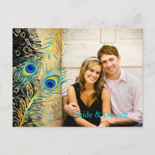 PixDezinesSpitzenpfau/DIY-Ereignis+Hintergrundfarb Ankündigungspostkarte