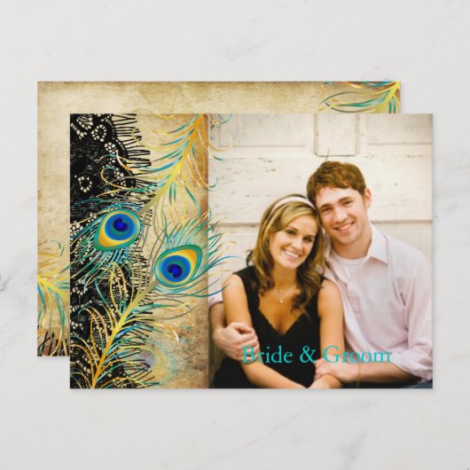 PixDezinesSpitzenpfau/DIY-Ereignis+Hintergrundfarb Ankündigungspostkarte (Vorne/Hinten)