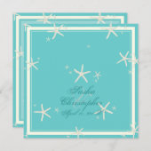 PixDezinesSternfisch/Degenhintergrundfarbe Einladung (Vorne/Hinten)