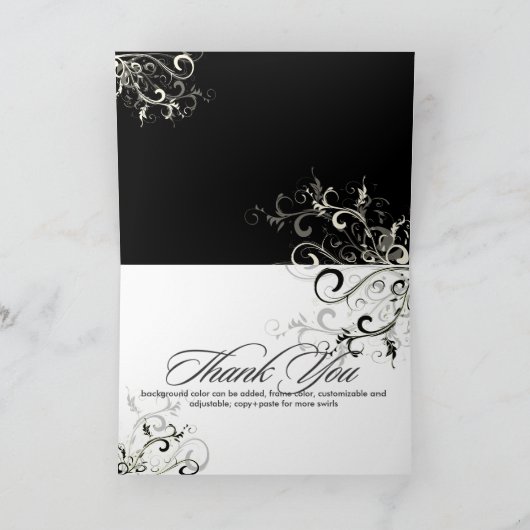 PixDezinesVanille-Wirbel/Farbton Dankeskarte (Innenseite)