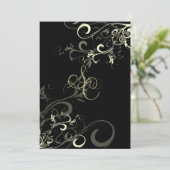 PixDezinesVanille-Wirbel/Farbton Einladung (Stehend Vorderseite)