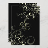 PixDezinesVanille-Wirbel/Farbton Einladung (Vorne/Hinten)