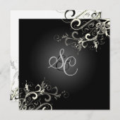 PixDezinesVanille-Wirbel/Farbton Einladung (Vorne/Hinten)