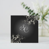 PixDezinesVanille-Wirbel/Farbton Einladung (Stehend Vorderseite)