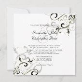 PixDezinesVanille-Wirbel/Farbton Einladung (Rückseite)