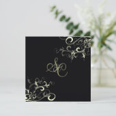 PixDezinesVanille-Wirbel/Farbton Einladung (Stehend Vorderseite)