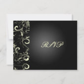 PixDezinesVanille-Wirbel/Farbton RSVP Karte (Vorderseite)